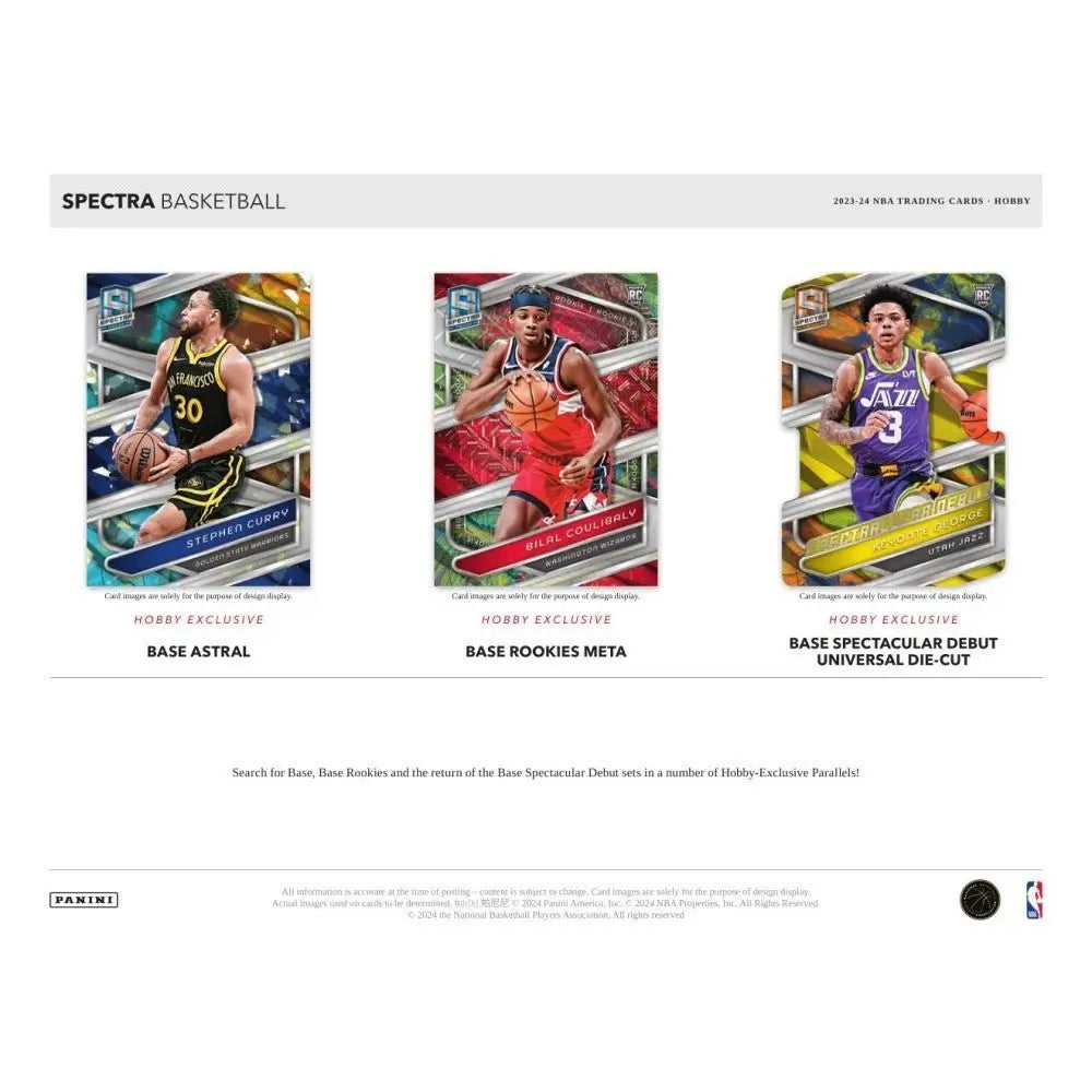 Spectra Basketball trading cards from the 2023-24 Panini Spectra Basketball Hobby Box