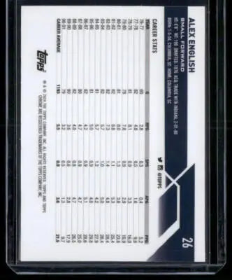 2023-24 Topps Chrome Alex English basketball card displayed in product set