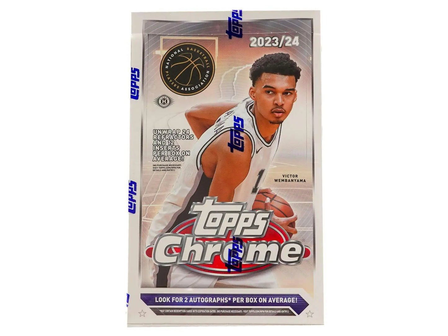 2023-24 Topps Chrome Basketball Hobby Box featuring superfractors one-of-one and refractors gold