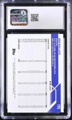 2023-24 Topps Chrome Ben Wallace basketball card Green Topps Refractor CGC 8