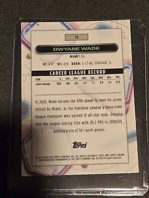 2023-24 Topps Chrome Cosmic Dwyane Wade basketball card for collectors