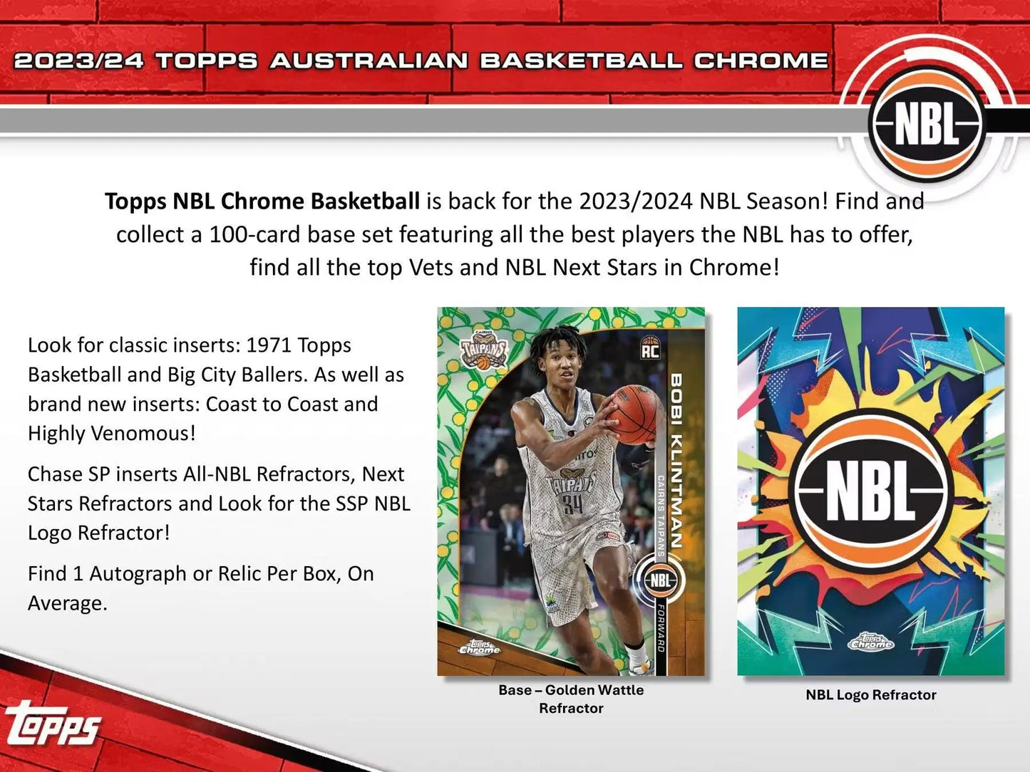 Topps NBL Chrome Basketball cards featuring big city ballers and superfractors one-of-one refractors orange