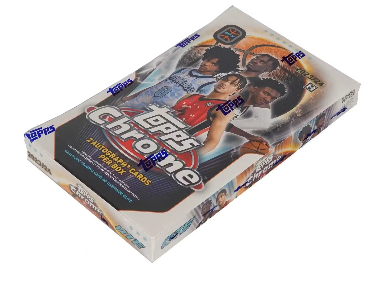 2023-24 Topps Chrome Overtime Elite Basketball Hobby Box with refractors orange basketball