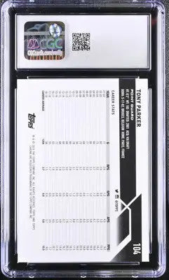 2023 24 Topps Chrome Tony Parker Pink Refractor basketball card CGC 9