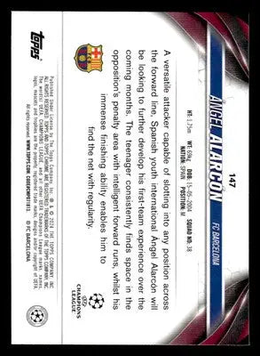 Trading card of Ángel Alarcón from 2023-24 Topps Chrome UEFA Club Competitions