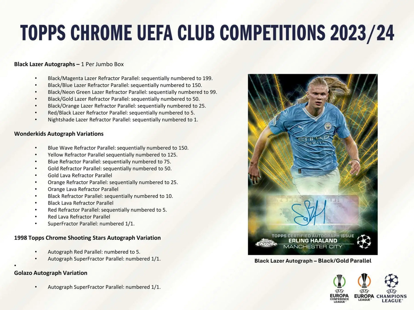2023-24 Topps Chrome UEFA Club Competitions Soccer Hobby Jumbo Box with wave refractor parallel