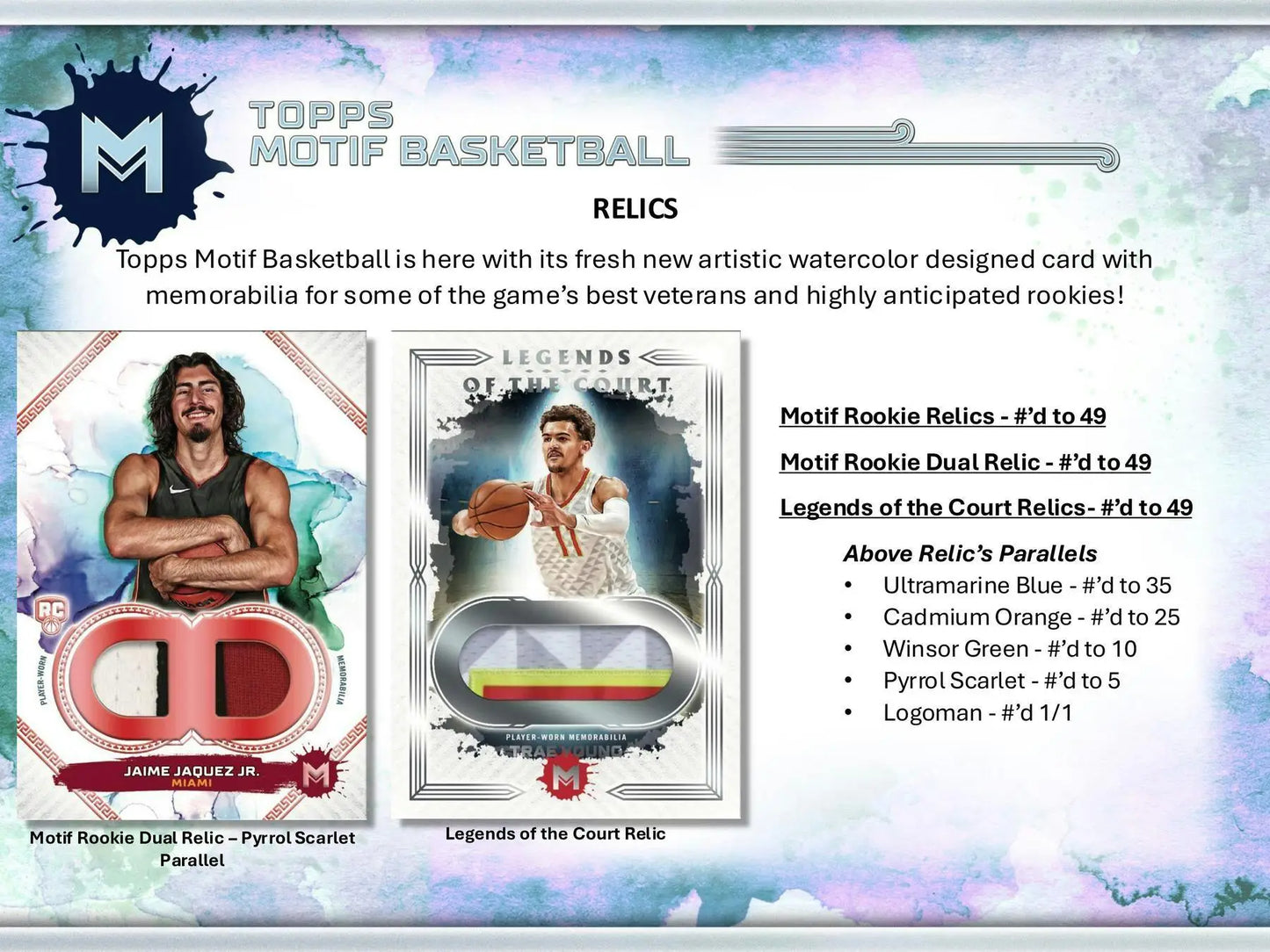 Topps Motif Basketball trading cards inside 2023-24 Topps Motif Basketball Hobby Box