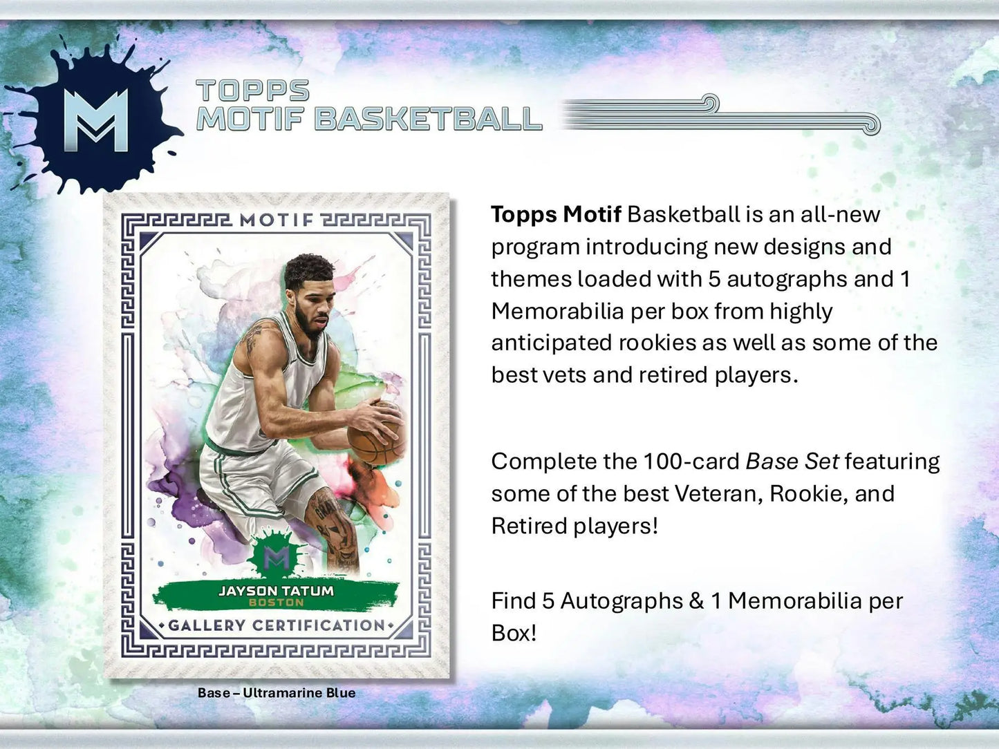 2023-24 Topps Motif Basketball Hobby Box featuring Topps Motif Basketball card display