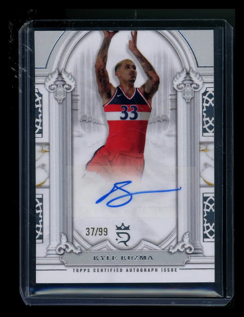 Autographed Kyle Kuzma basketball card from 2023/24 Topps Royalty Collection Basketball