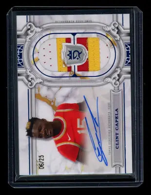 Topps Royalty Collection Clint Capela autographed basketball trading card with jersey patch