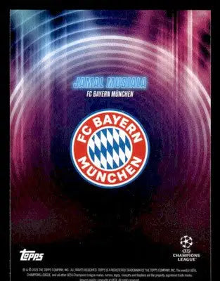 Trading card of Jamal Musiala from 2023-24 Topps Showtime UEFA Club Competitions