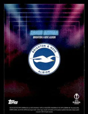 Collectible Kaoru Mitoma card from Topps Showtime UEFA Club Competitions 2023-24