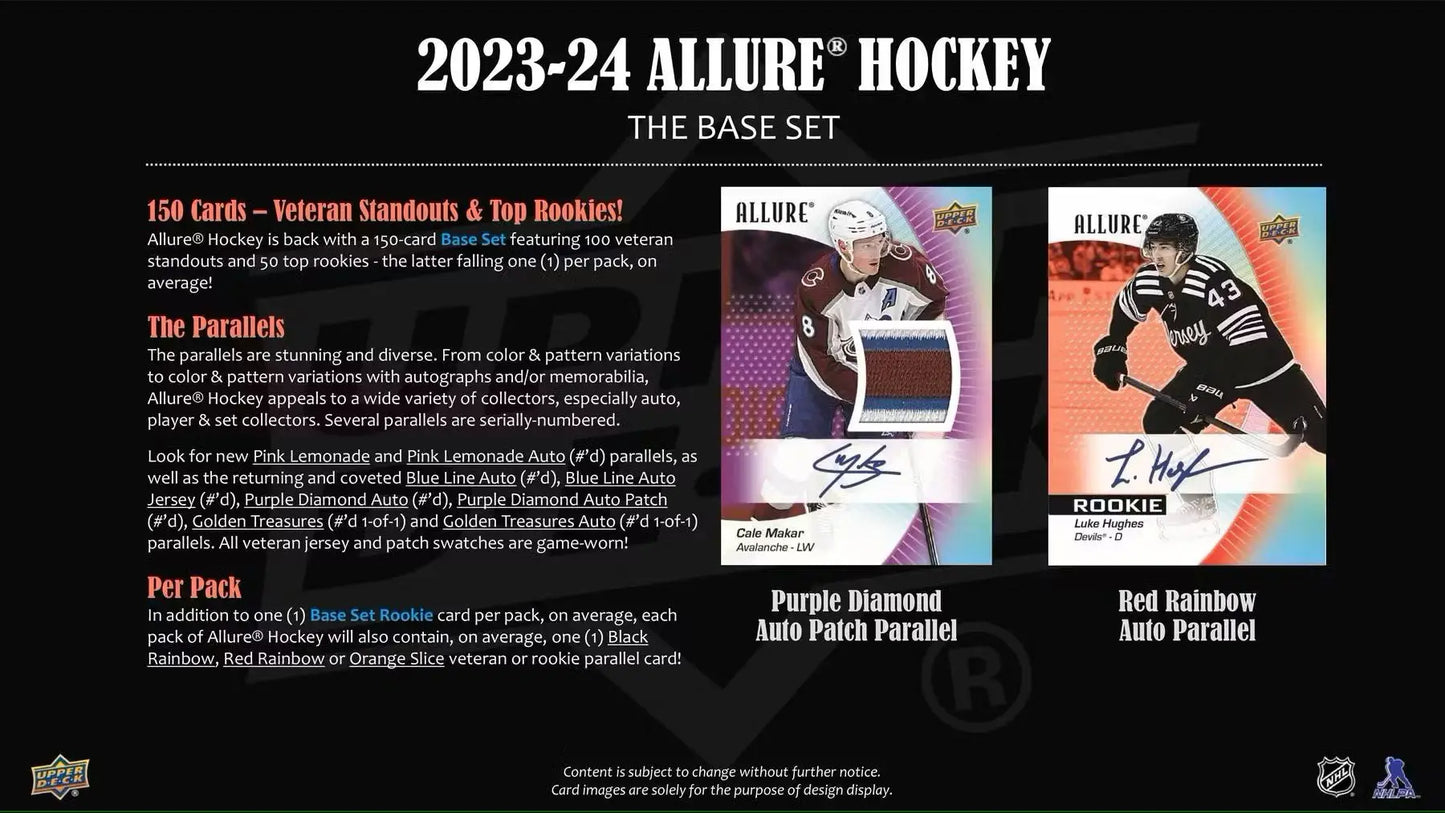 2023/24 Upper Deck Allure Hockey Hobby Box | Columbia Sports Cards - Sports Card Hobby Boxes