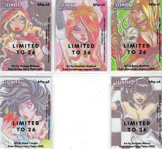 Limited edition card promo set featuring stylized anime character portraits