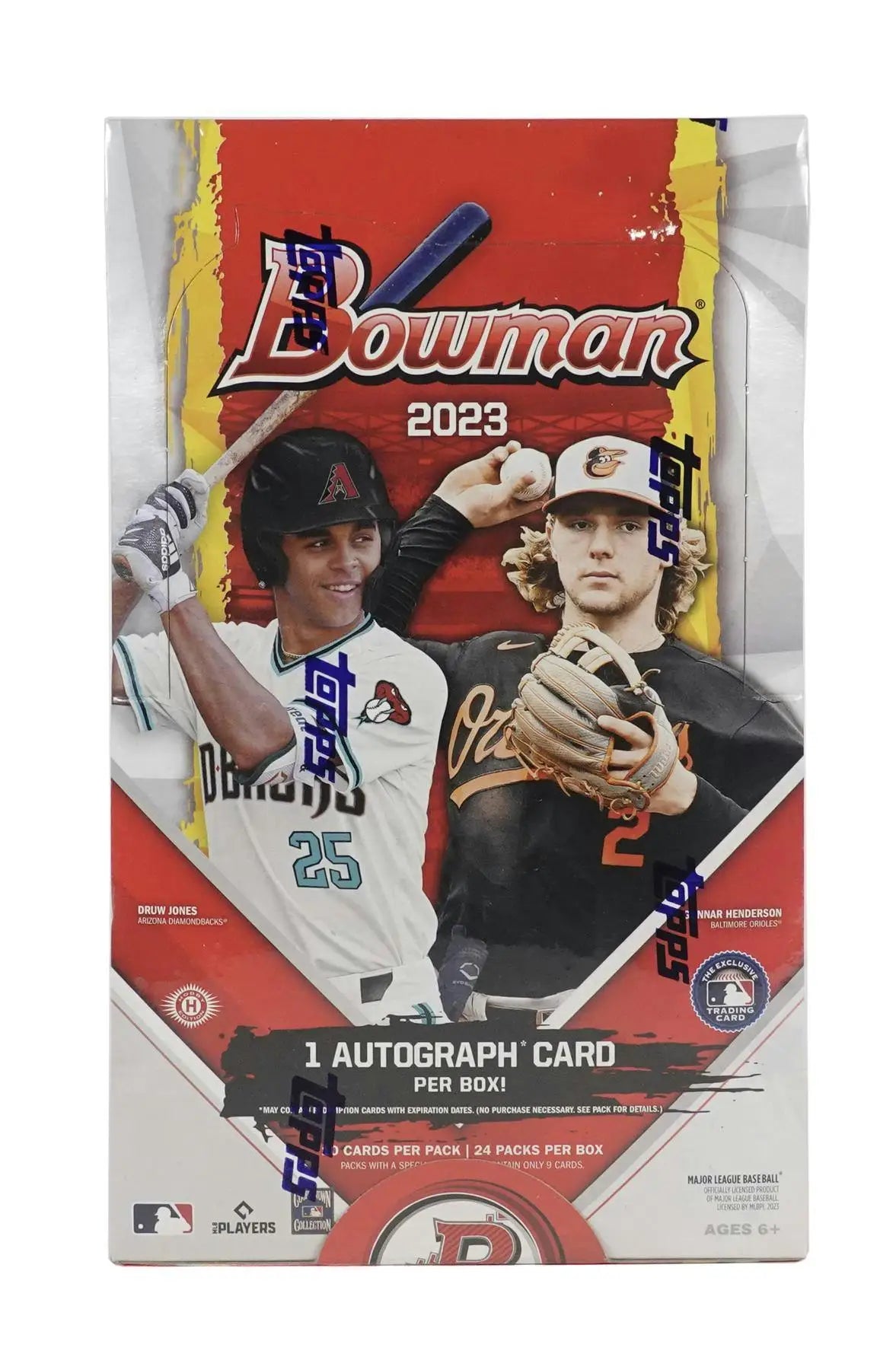 2023 Bowman Baseball Hobby Box with gold refractor parallel and red refractor parallel cards