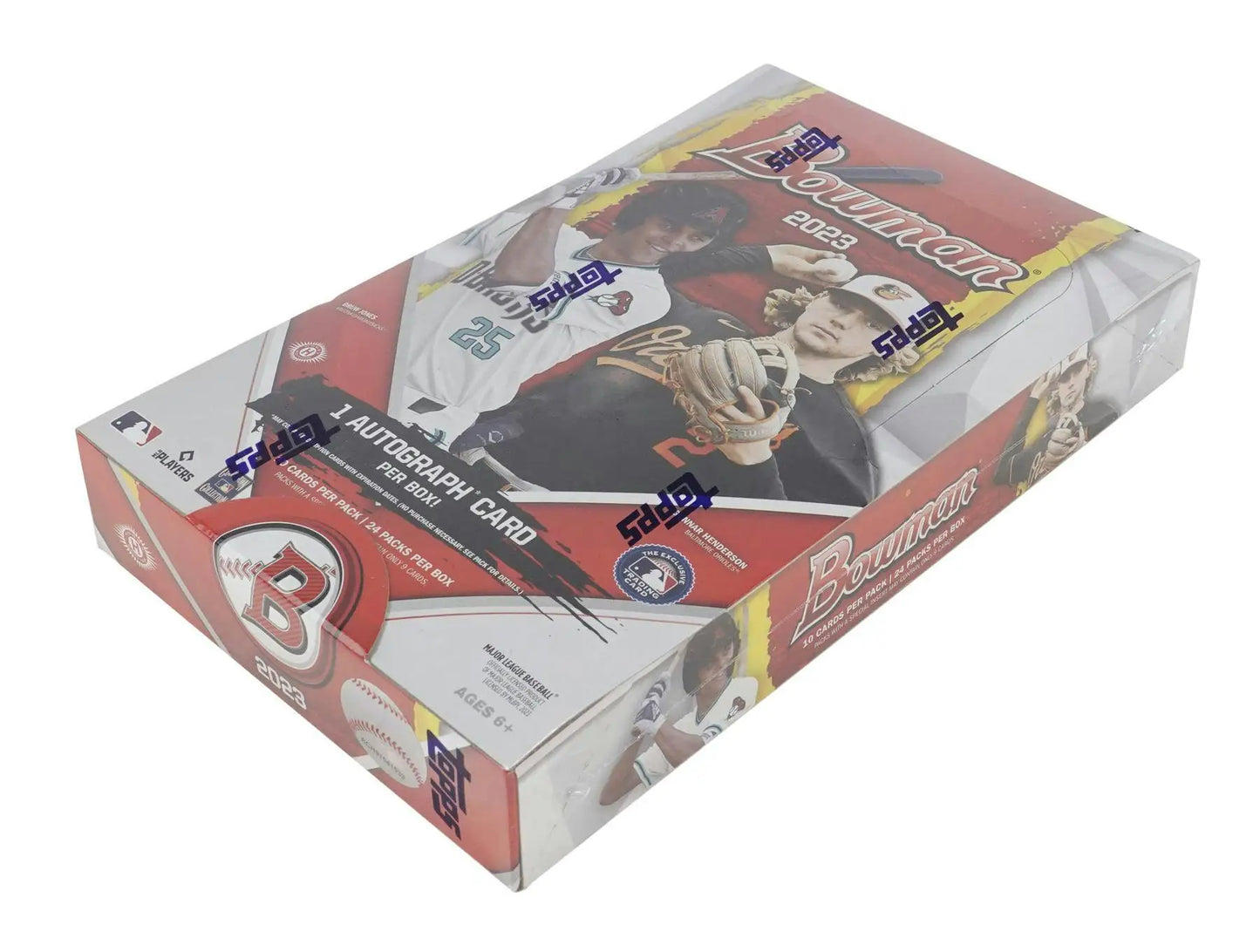 Box of 2023 Bowman Baseball Cards featuring Gold Refractor Parallel and Superfractor Parallel
