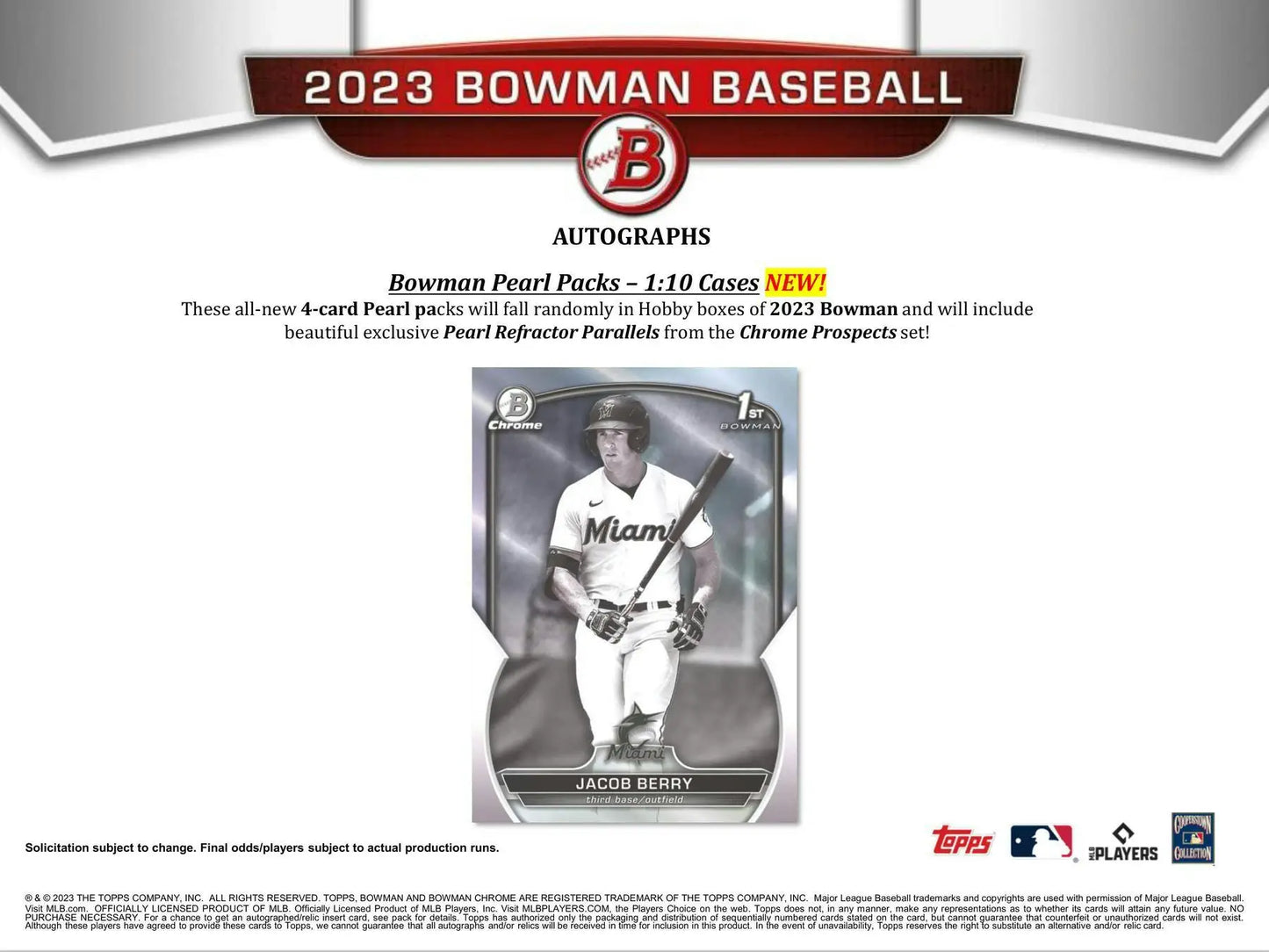 2023 Bowman Baseball Hobby Box featuring gold, red, and superfractor parallels