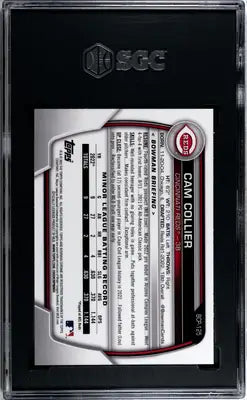 Graded Bowman Cam Collier baseball card BCP-125 CHR SGC 9 from 2023 Bowman Cam