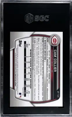 Graded Bowman Cam Collier baseball card from 2023 Bowman Prospect series SGC 10