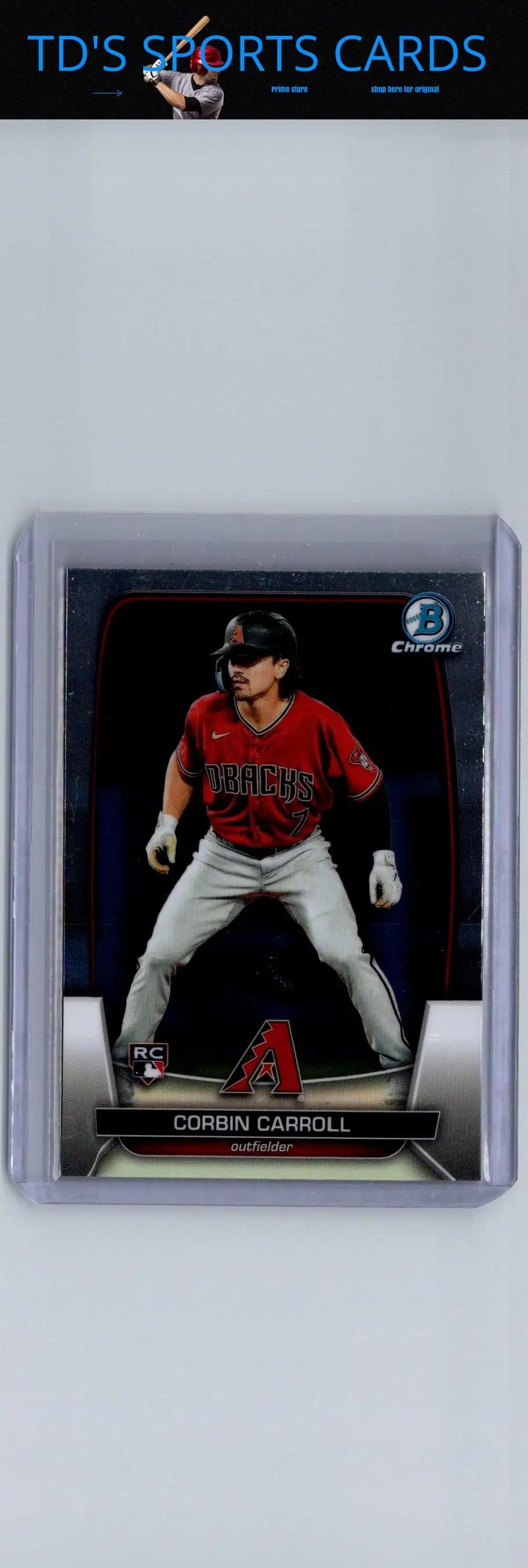 2023 Bowman Chrome Corbin Carroll baseball card for collectors