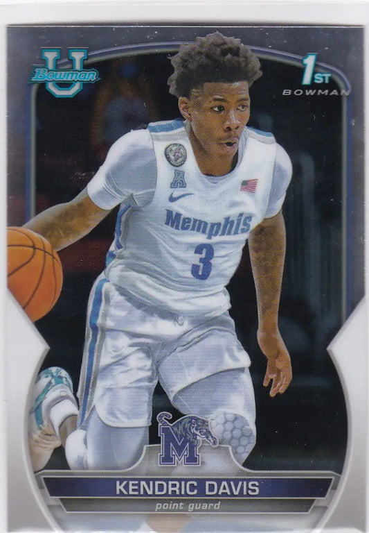 Basketball trading card of Kendric Davis 1st Bowman from Bowman Chrome University