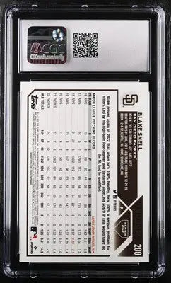 Graded Blake Snell baseball card in retail foilboard from 2023 Complete Sets Blake