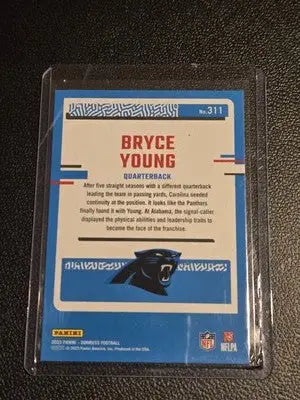 2023 Donruss Bryce Young football card featuring Carolina Panthers player for collectors