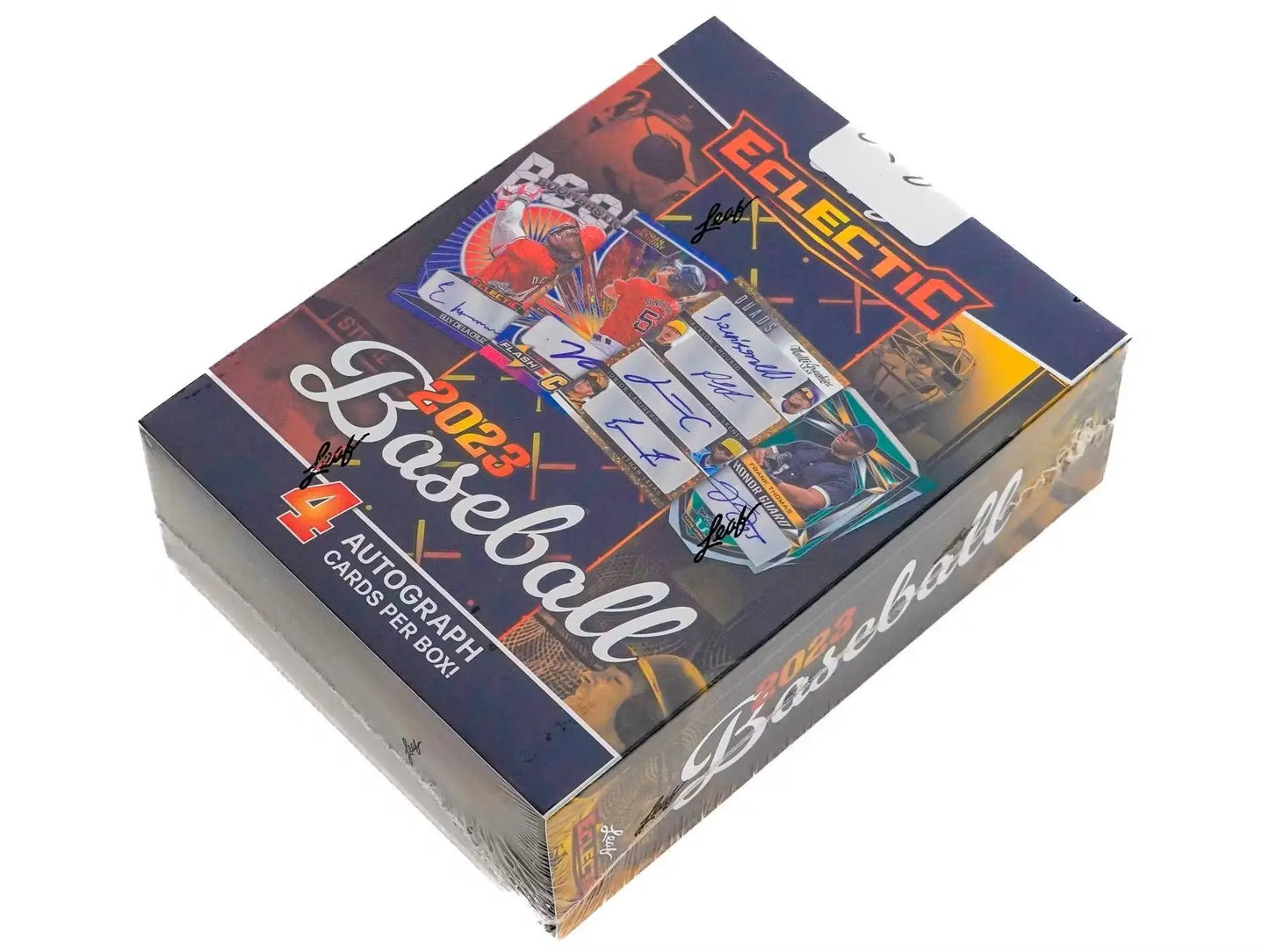 Sealed 2023 Leaf Eclectic Baseball Hobby Box with autograph card in collectible packaging