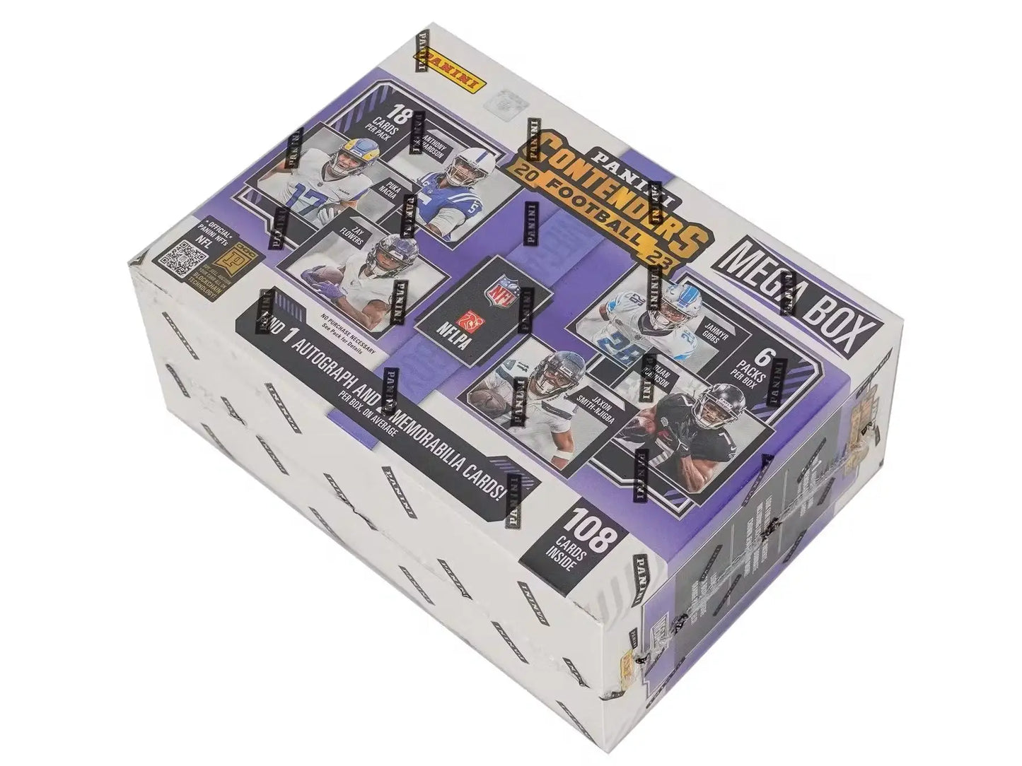 2023 Panini Contenders Football Hobby Mega Box featuring contenders football cards and collectibles