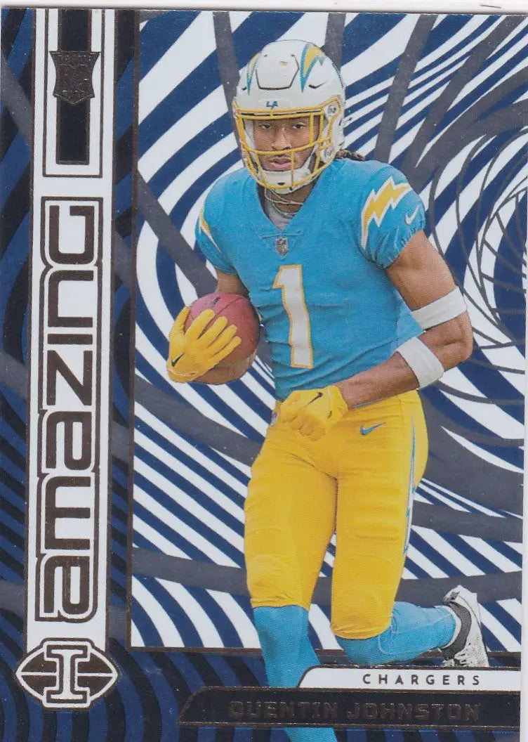 Panini Illusions Quentin Johnston RC card featuring Los Angeles Chargers player