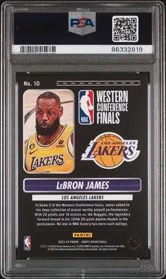 LeBron James basketball card from 2023 Panini NBA Hoops Conference Finals series