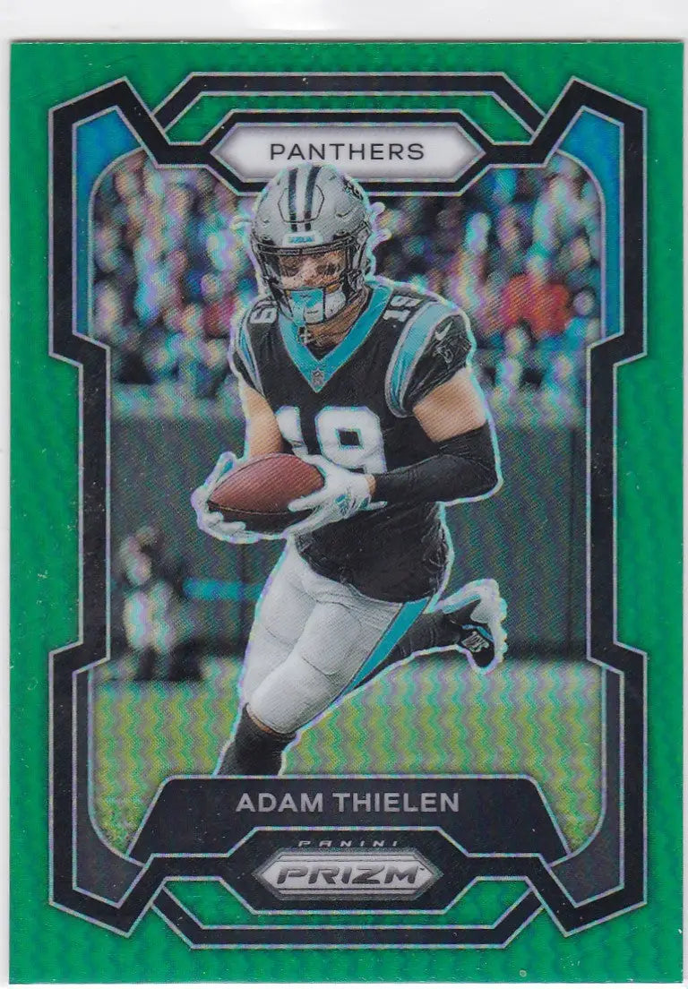 2023 Panini Prizm Adam Thielen Green Prizm Carolina Panthers football card image