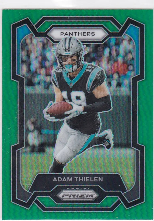 2023 Panini Prizm Adam Thielen Green Prizm Carolina Panthers football card image