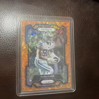 CeeDee Lamb football card from 2023 Panini Prizm Disco Prizm #72 for card collection