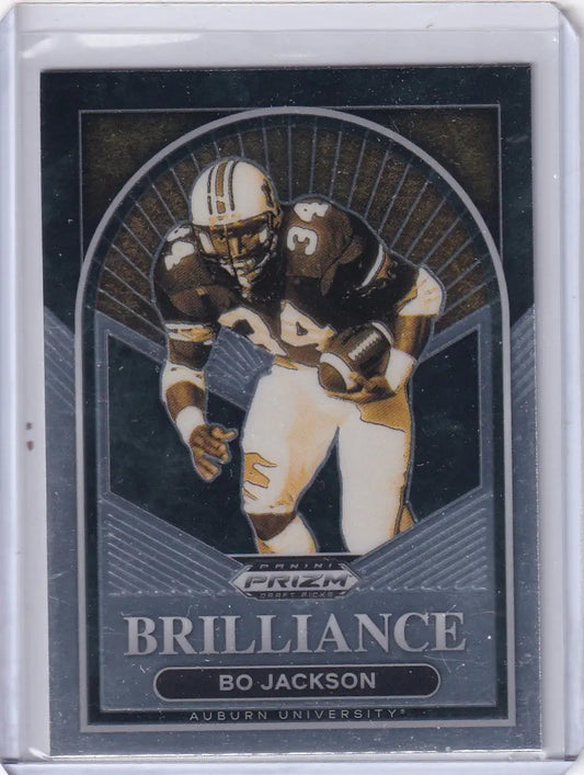Football trading card featuring Bo Jackson from Auburn University in 2023 Panini Prizm Draft Las Vegas Raiders