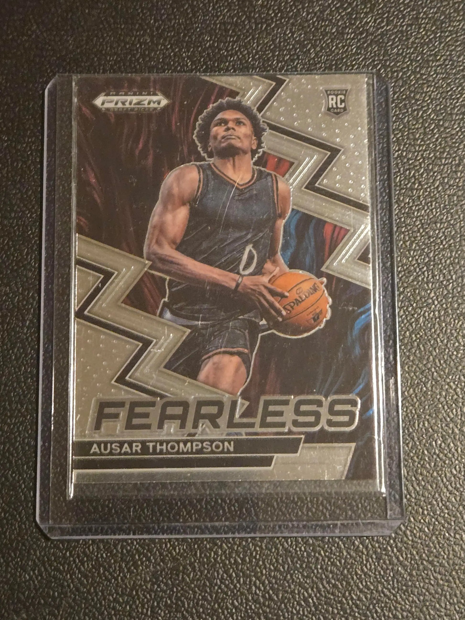 Prizm Draft Picks Ausar Thompson Fearless rookie basketball card from 2023 Panini Prizm Draft