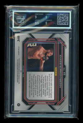 Graded Panini Prizm UFC Khabib Nurmagomedov trading card, Holo Arena Club 2023