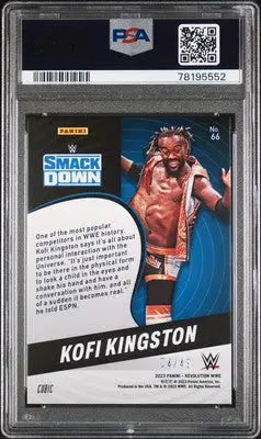 Graded Kofi Kingston wrestling card from Panini Revolution WWE 2023 series