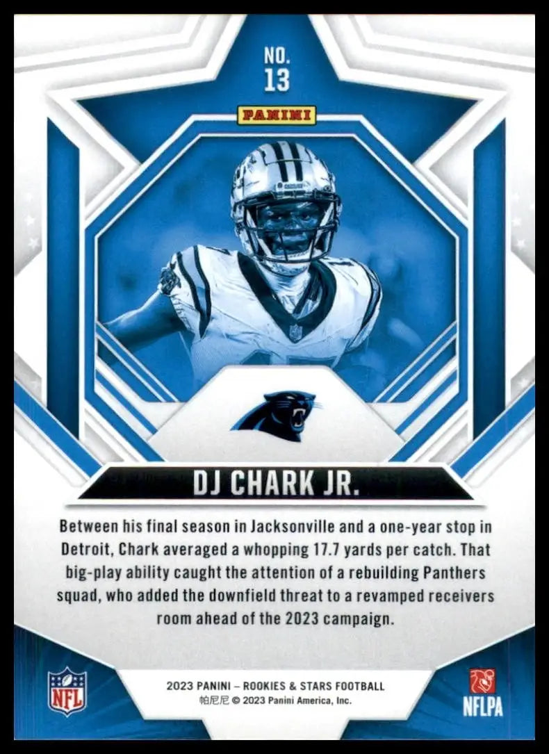 2023 Panini Rookies & Stars DJ Chark Jr football card Carolina Panthers NFL product