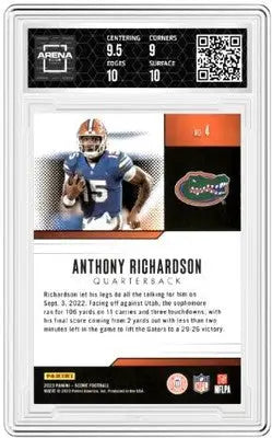 Graded Anthony Richardson football card from Panini Score Arena Club 2023