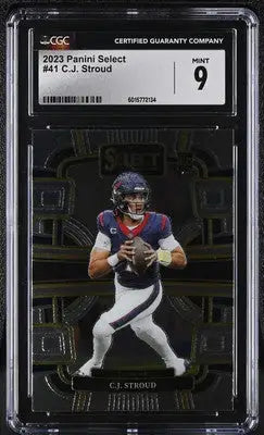 Graded C.J. Stroud football card from Panini Select 2023 Panini Select series