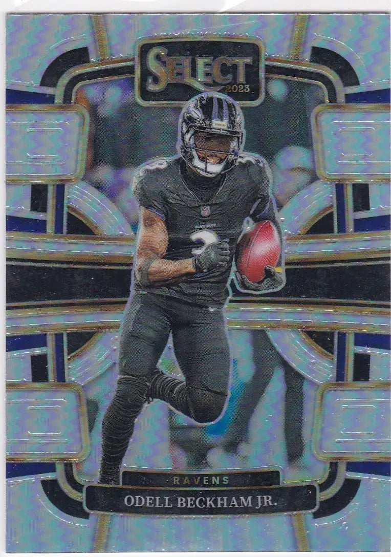 Odell Beckham Jr Baltimore football card from Panini Select Prizm 2023 series