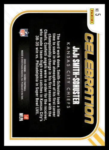 JuJu Smith-Schuster football card from 2023 Score Celebration in Near Mint condition