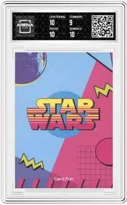 Graded Star Wars Global Art Han Solo Chewbacca trading card with retro design