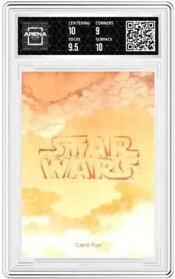 Graded Star Wars Global Art Rey card from 2023 Arena Club with 9.5 grade