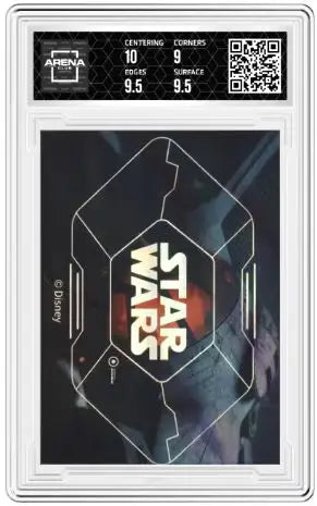 Graded Star Wars trading card SW01URJ10 Arena Club featuring Rey and Han Solo 9.5