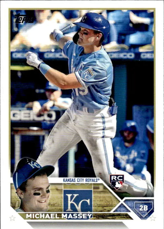 Michael Massey Kansas City Royals baseball card from 2023 Topps series