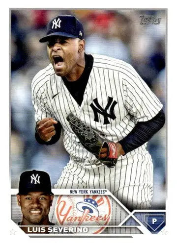 Original gloss Luis Severino baseball card 2023 Topps NM-MT Yankees ID 57175