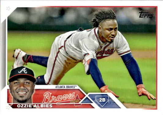Ozzie Albies baseball card from 2023 Topps Atlanta Braves collection