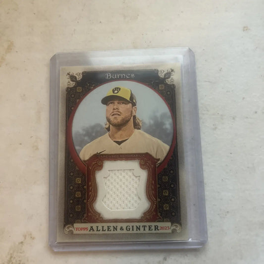 2023 Topps Allen & Ginter Corbin Burnes SP Relic baseball trading card with jersey swatch